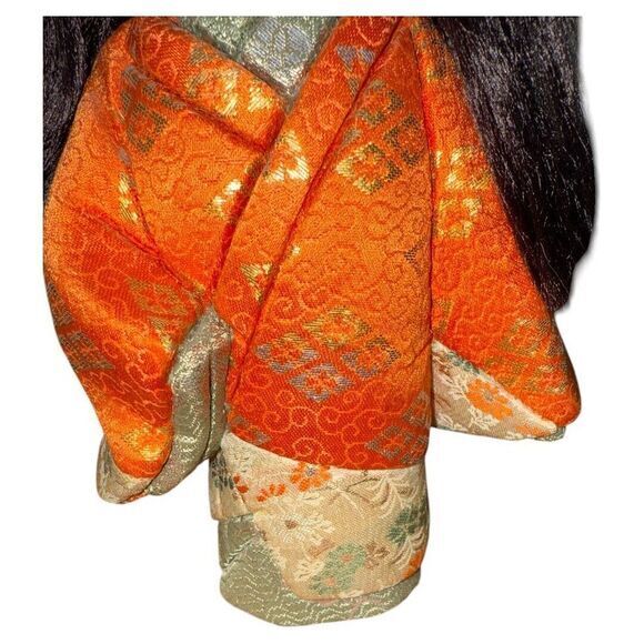 Vintage Kimekomi Ichimatsu Gofun Kimono Doll Porcelain Head 9 In Tall Japan - Picture 5 of 9